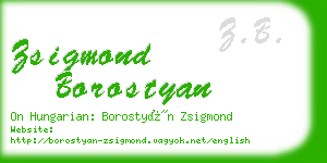 zsigmond borostyan business card